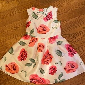 Children’s Place Floral Sleeveless Kids Dress - Pink and Green